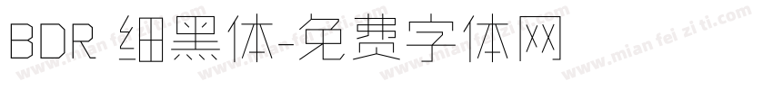 BDR 细黑体字体转换